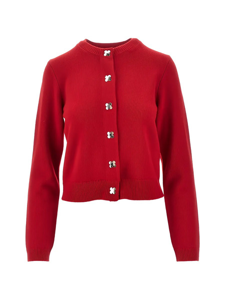  Tory Burch Flower-button Cardigan - Red 