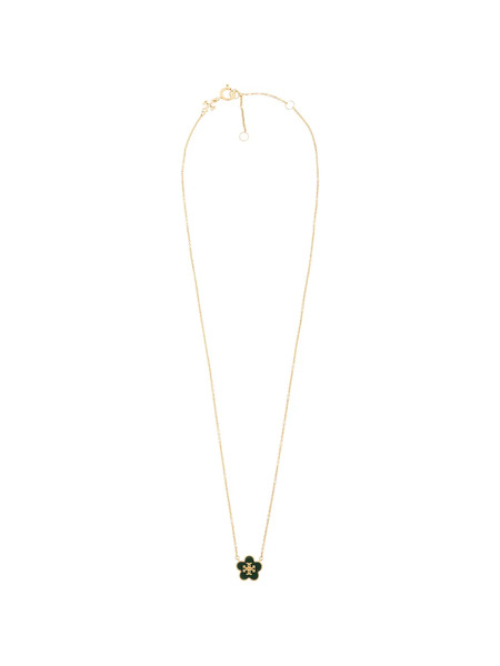  Tory Burch Flower Charm Necklace - Green 