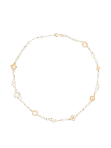  Tory Burch Flower Necklace - Gold 