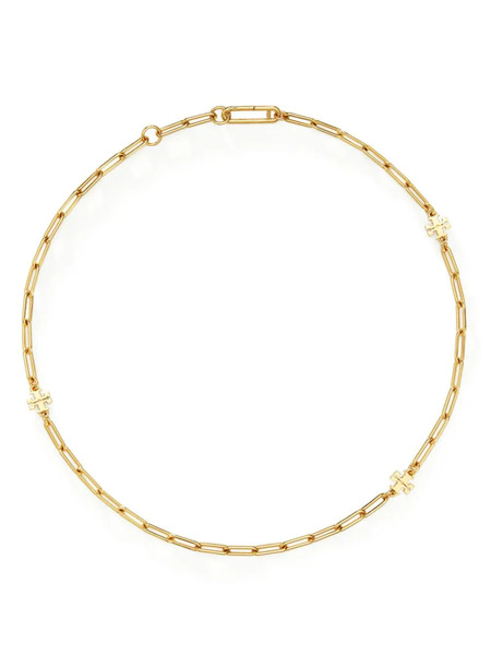  Tory Burch Good Luck Logo-plaque Necklace - Gold 