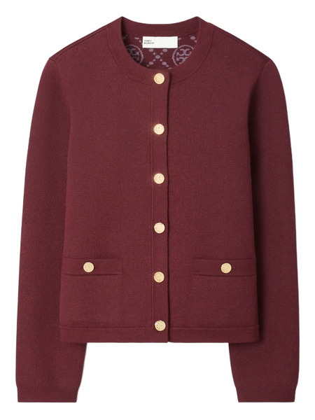  Tory Burch Kendra Pockets Button Cardigan - Red 