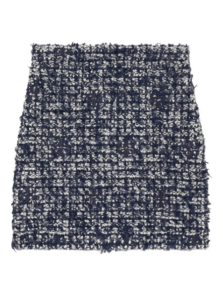  Tory Burch Kendra Tweed Mini Skirt - Blue 