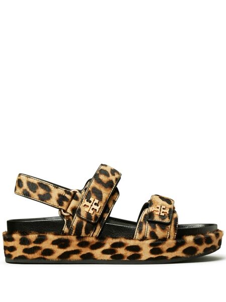 Tory Burch Kira Leopard Sandals - Neutrals 
