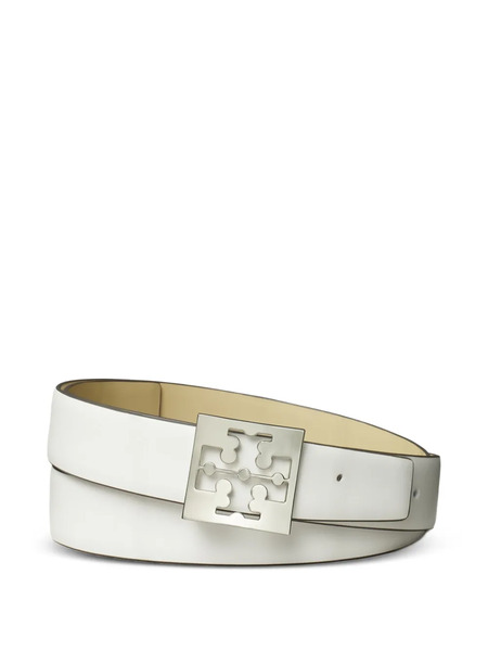  Tory Burch Logo-buckle Belt - White 