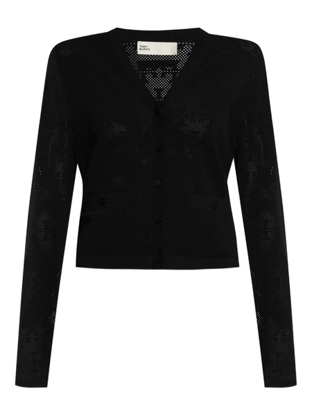  Tory Burch Logo-knit Cardigan - Black 
