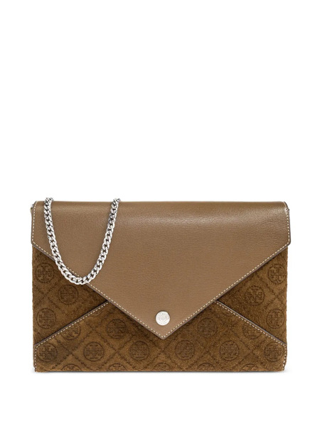  Tory Burch Logo-monogram Clutch - Brown 