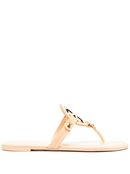  Tory Burch Miller Cut-out Leather Flip-flops - Neutrals 