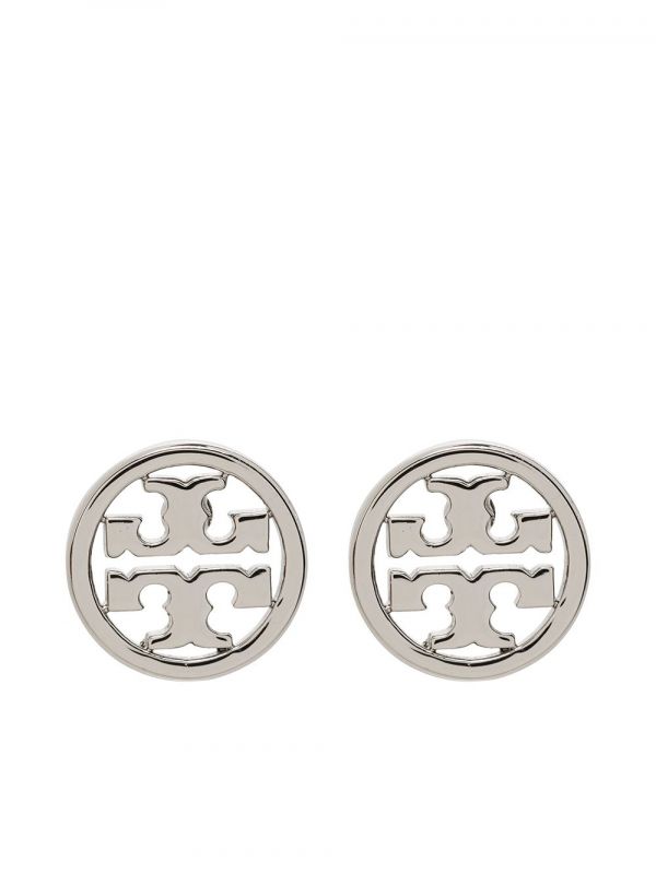  Tory Burch Miller Double-t Stud Earrings - Metallic 