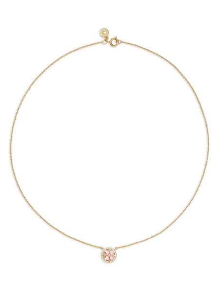  Tory Burch Miller Pavé Pendant Necklace - Gold 