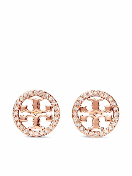  Tory Burch Miller Pavé Stud Earrings - Pink 