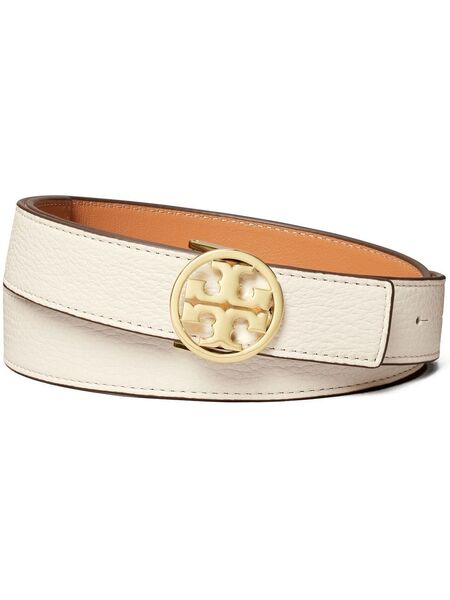  Tory Burch Miller Reversible Belt - White 