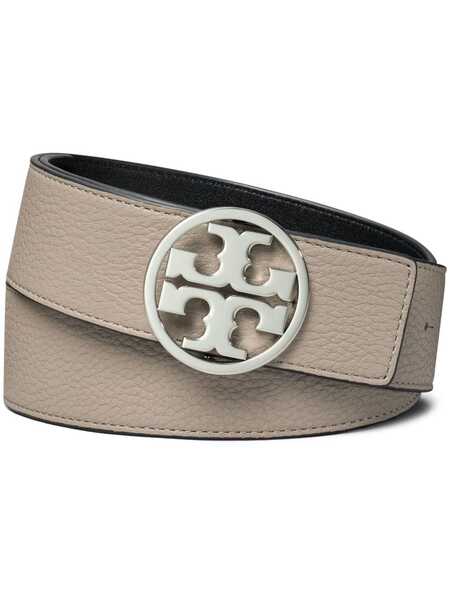  Tory Burch Miller Reversible Leather Belt - Grey 
