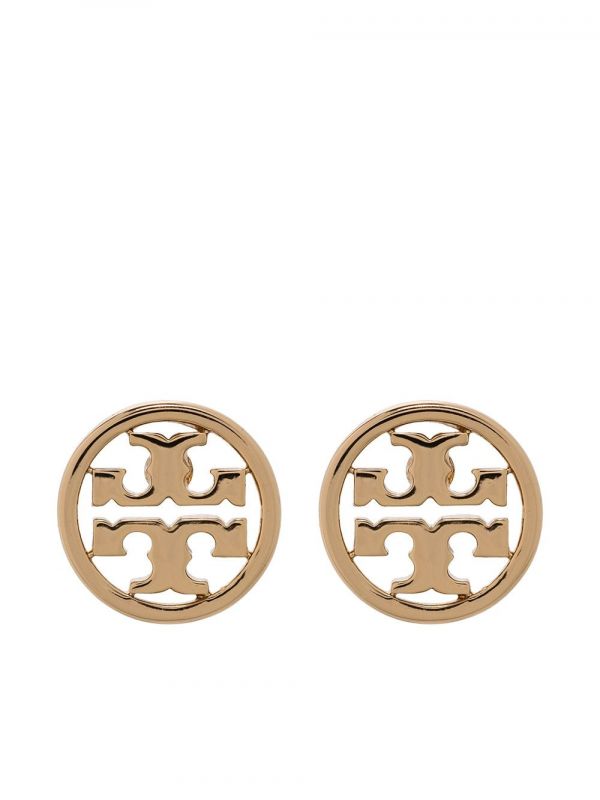  Tory Burch Miller Round Stud Earrings - Gold 