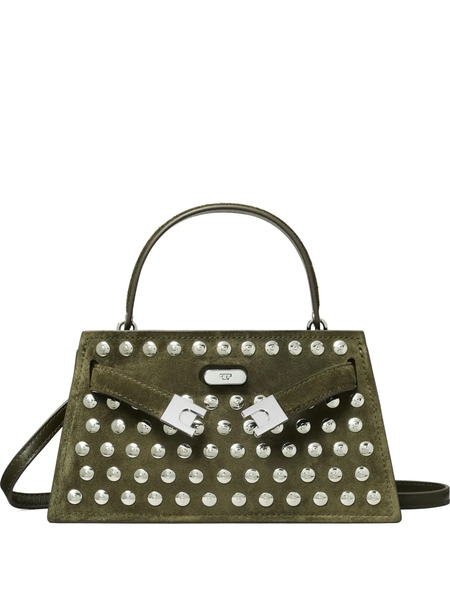  Tory Burch Mini Lee Radziwill Studded Tote Bag - Green 