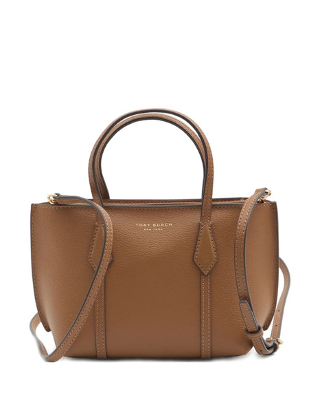 Tory Burch Mini Perry Zip-top Leather Tote Bag - Brown 