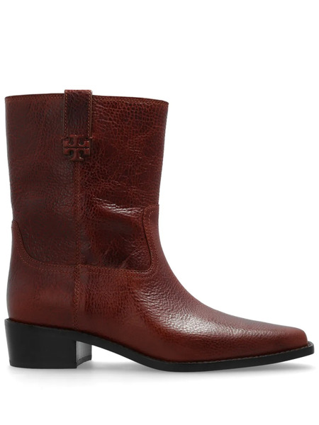  Tory Burch 35mm City Western Cowboy Boots - Brown 