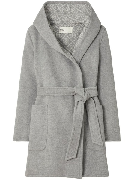  Tory Burch Monogram-lining Coat - Grey 