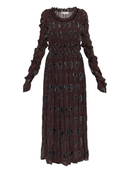  Tory Burch Paisley-print Midi Dress - Brown 