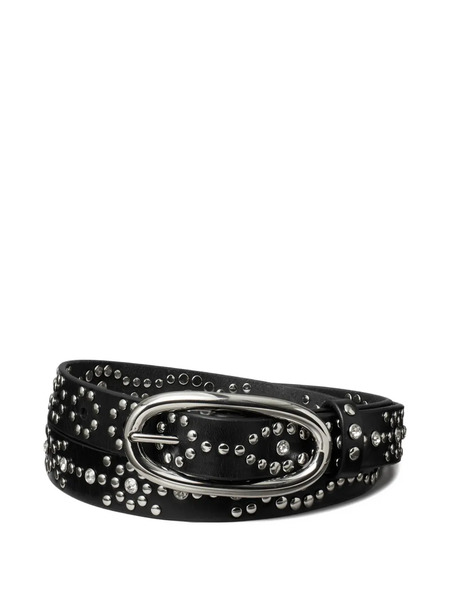  Tory Burch Pierced Studded Belt - Black 