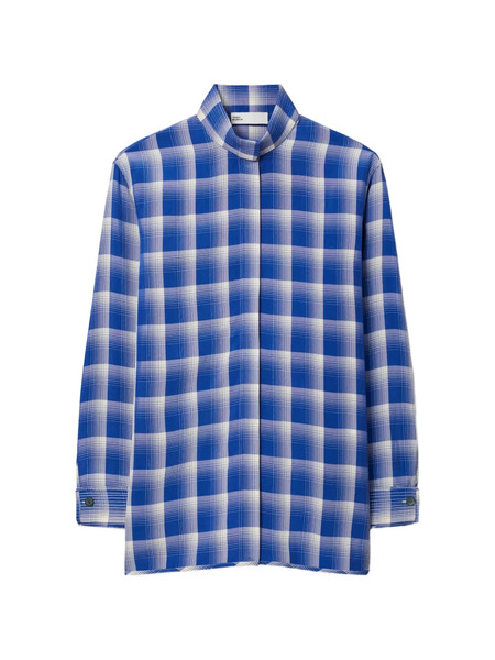  Tory Burch Plaid Shirt - Blue 