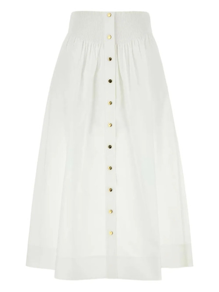  Tory Burch Poplin Maxi Skirt - White 