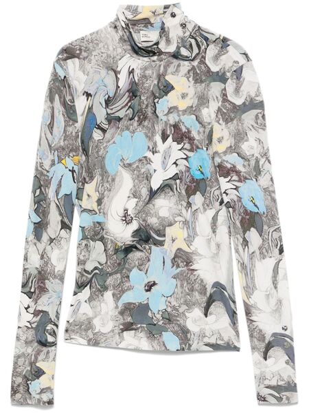 Tory Burch Printed Jersey T-shirt - Blue 