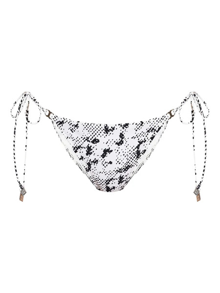 Tory Burch Printed Tie-side Bikini Bottoms - White 