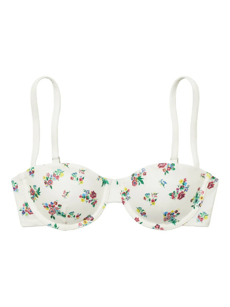  Tory Burch Printed Underwire Bikini Top - White 