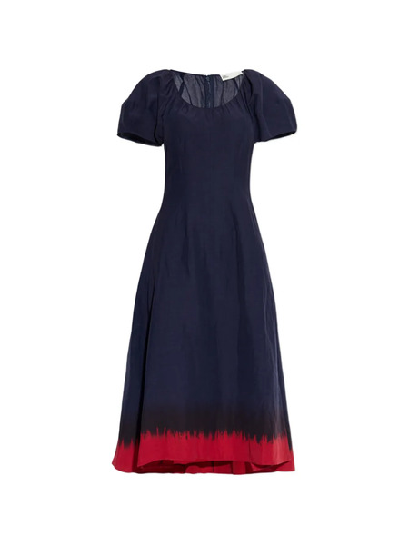  Tory Burch Puff-sleeve Midi Dress - Blue 