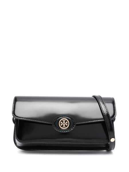  Tory Burch Robinson Spazzolato Cross Body Bag - Black 