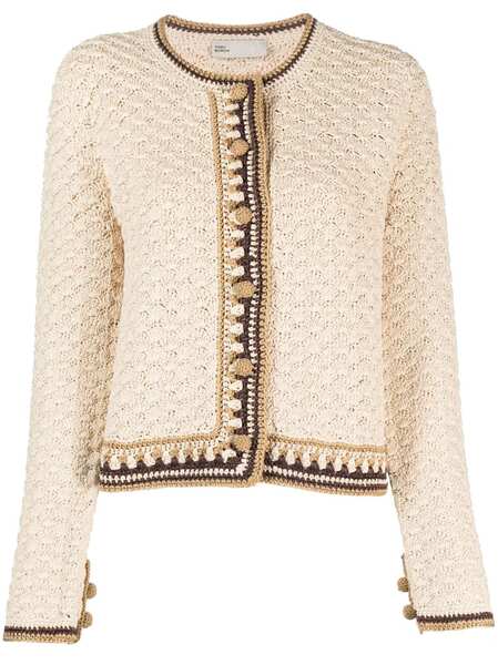  Tory Burch Round-neck Button-up Cardigan - Neutrals 
