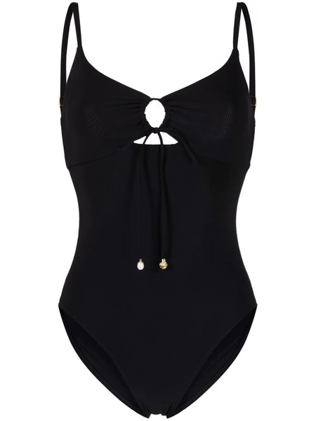  Tory Burch Ruched Cut-out Swimsuit - Black 