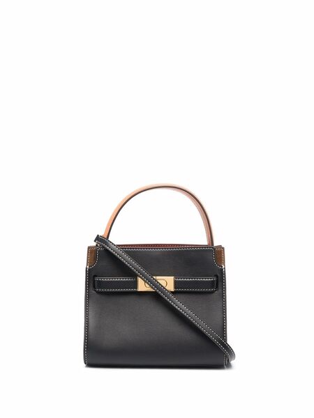  Tory Burch Small Lee Radziwill Double Shoulder Bag - Black 