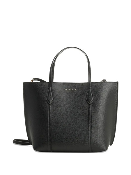  Tory Burch Small Perry Logo Leather Shoulder Bag - Black 