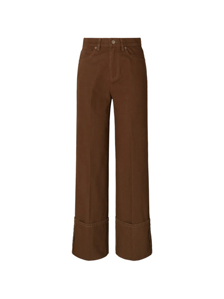  Tory Burch Straight-leg Cuffed Jeans - Brown 