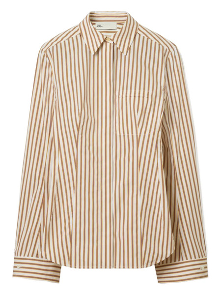  Tory Burch Striped Cotton Shirt - White 