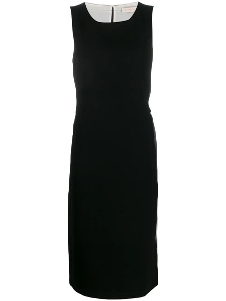  Tory Burch Striped Panel Midi Dress - Black 