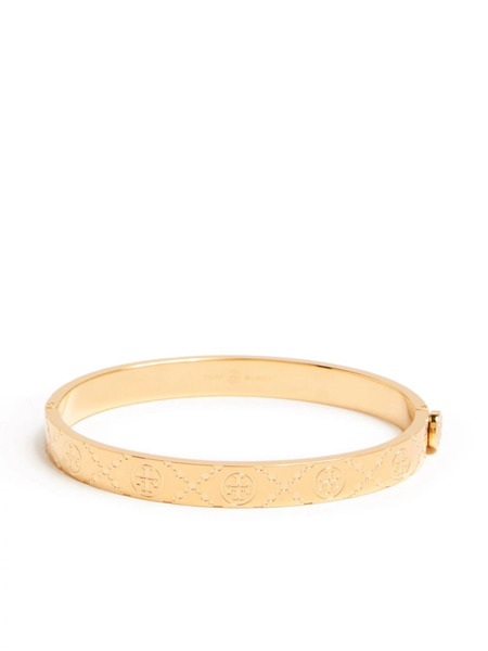  Tory Burch T Monogram Hinge Bracelet - Gold 