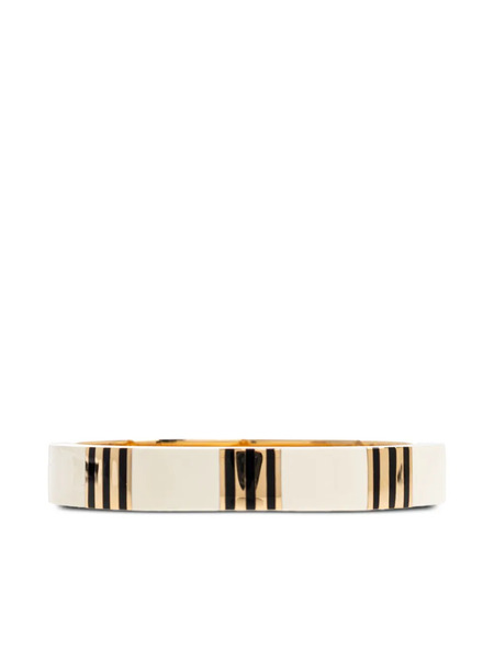  Tory Burch T Stripe Bangle Bracelet - White 