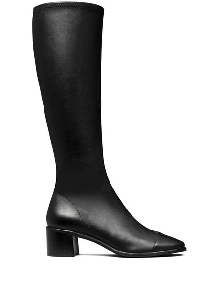  Tory Burch Tory Leather Cap-toe Knee High Boot 55mm - 006 - Perfect Black 