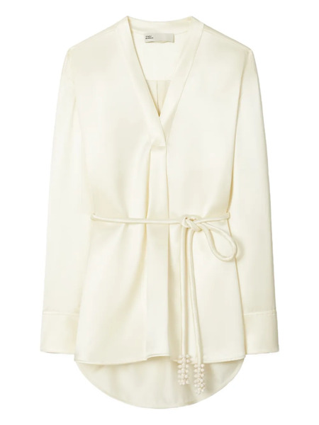  Tory Burch V-neck Blouse - Neutrals 