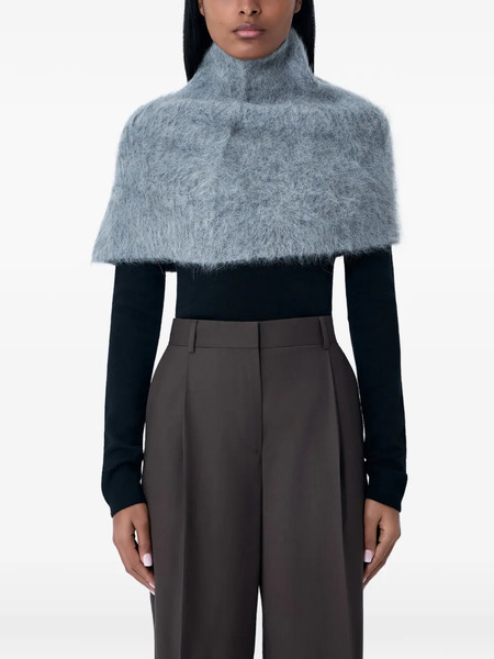  Toteme Alpaca Stand Neck Warmer - Grey 