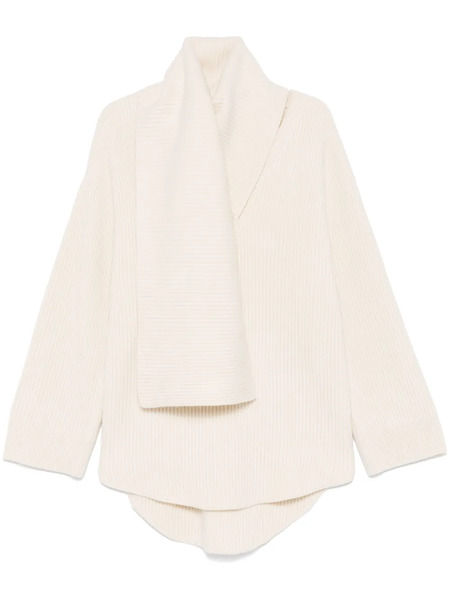 Toteme Attached-scarf Sweater - White 