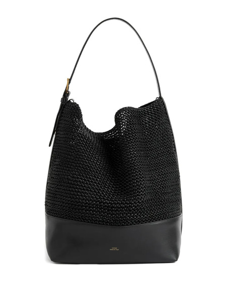  Toteme Belted Woven Tote Bag - Black 