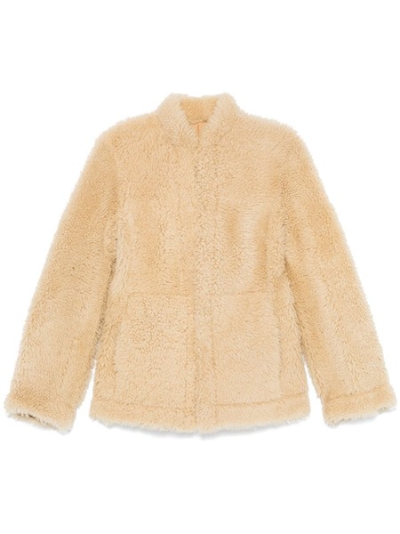  Toteme Cinched Shearling Jacket - Neutrals 