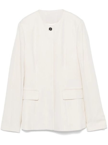  Toteme Collarless Cinched Jacket - White 