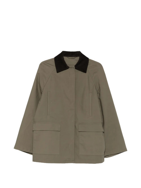  Toteme Corduroy-collar Coat - Green 
