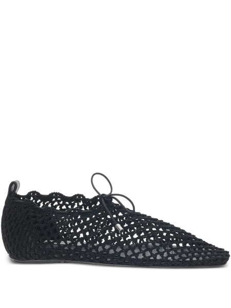  Toteme Crochet Ballet Flats - Black 