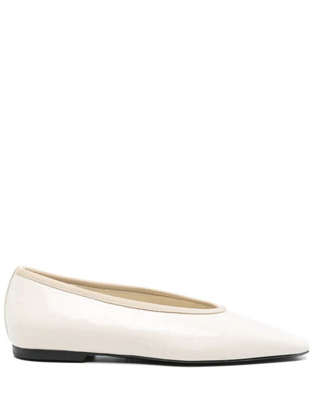  Toteme Crocodile-embossed Ballet Flats - Neutrals 