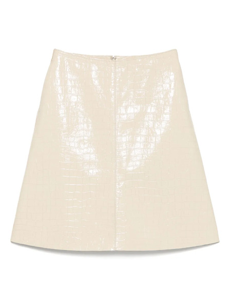  Toteme Crocodile-embossed Skirt - Neutrals 